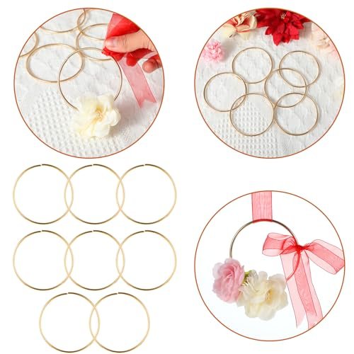 10 Pcs Gold Metal Craft Rings for DIY Projects