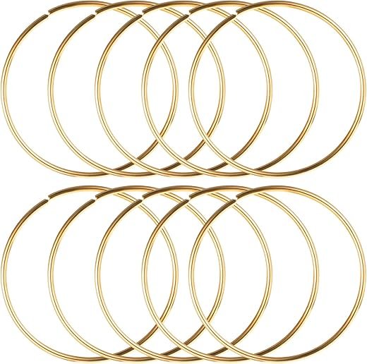 10 Pcs Gold Metal Craft Rings for DIY Projects