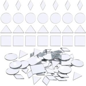 120 Pcs DIY Craft Mirrors - 4 Shapes for Mosaic Art