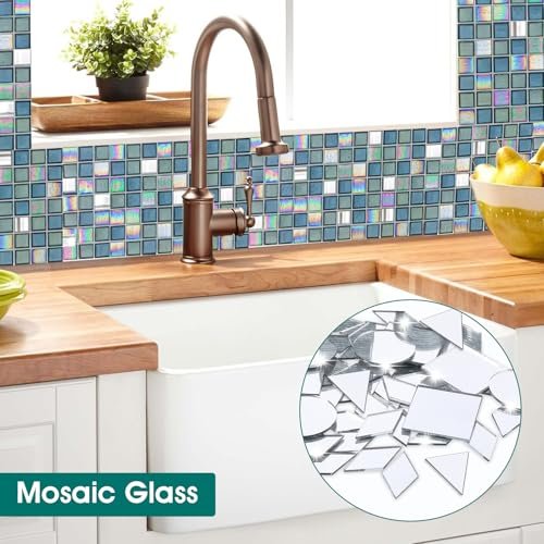 120 Pcs DIY Craft Mirrors - 4 Shapes for Mosaic Art