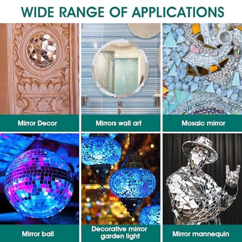 120 Pcs DIY Craft Mirrors - 4 Shapes for Mosaic Art