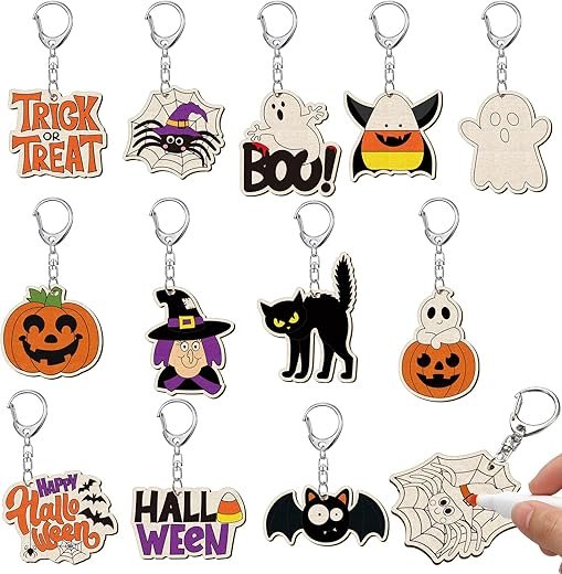 24 DIY Halloween Keychains for Kids - Color & Create!