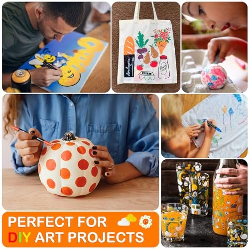 24 Vibrant Dual Tip Acrylic Paint Pens for All Surfaces