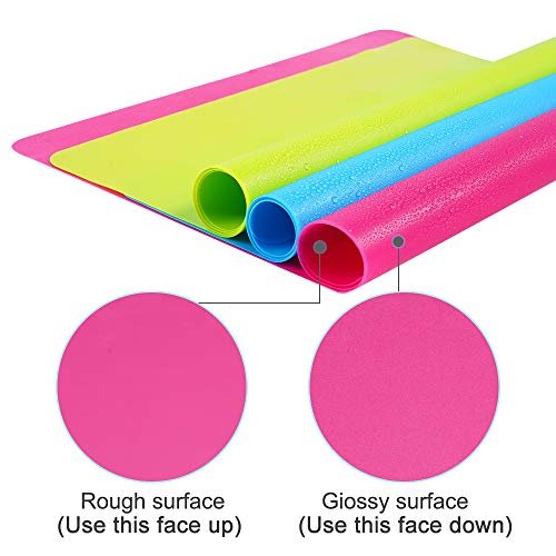 3 Pack Large Silicone Mats for Crafting & Molding