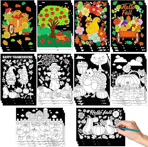 30 DIY Fall Coloring Posters for Thanksgiving Fun!
