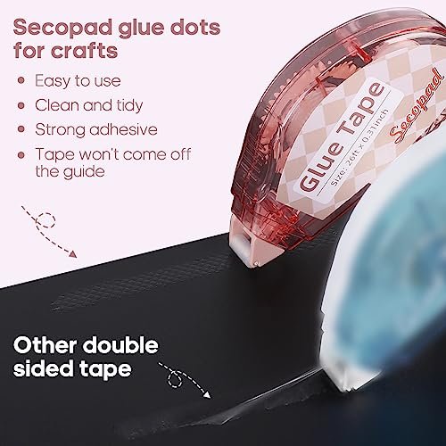 4 Pack Double-Sided Scrapbook Tape Roller – Mess-Free Adhesive