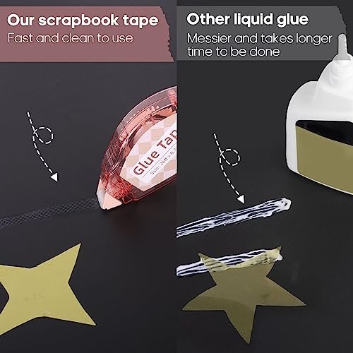 4 Pack Double-Sided Scrapbook Tape Roller – Mess-Free Adhesive