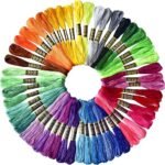 50 Vibrant Embroidery Floss Skeins for Creative Crafts