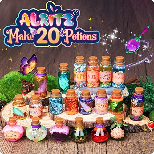 Alritz Fairy Potions Kit: 20 Magical Bottles for Kids