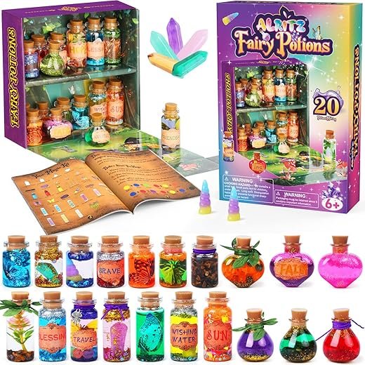 Alritz Fairy Potions Kit: 20 Magical Bottles for Kids