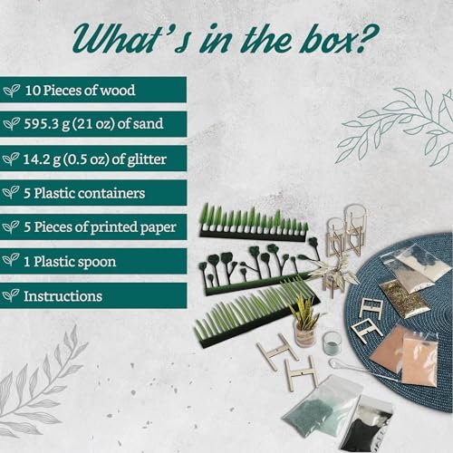 Craft Crush Faux Plant Sand Art Kit for Home Decor