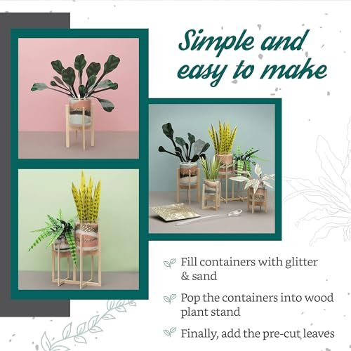 Craft Crush Faux Plant Sand Art Kit for Home Decor