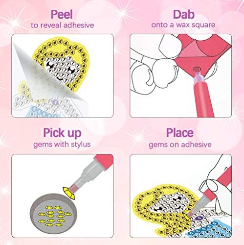 Create Colorful Gem Keychains: 5D Diamond Art Kit
