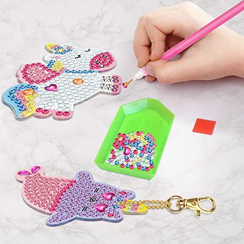 Create Colorful Gem Keychains: 5D Diamond Art Kit