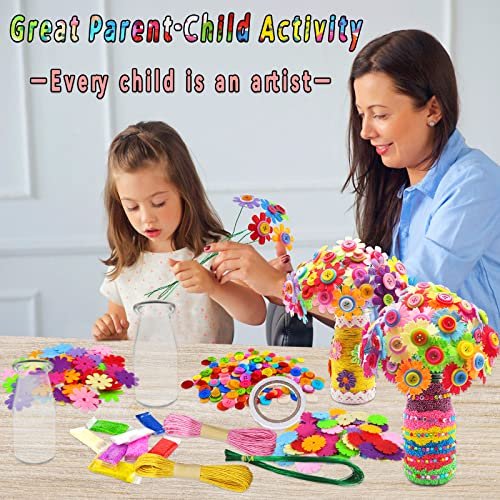 DIY Flower Bouquet Kit for Girls Ages 6-10