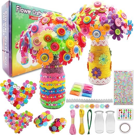 DIY Flower Bouquet Kit for Girls Ages 6-10