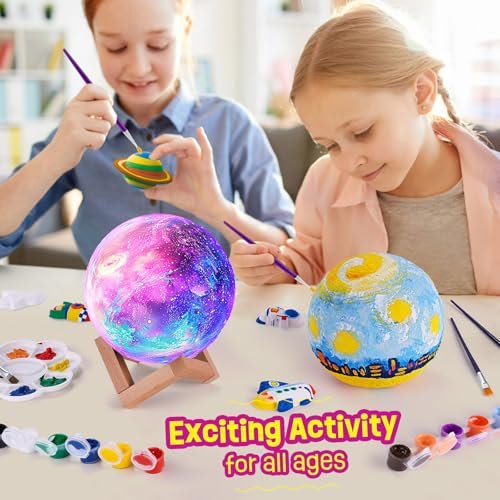 DIY Space Moon Lamp Kit – Creative Gift for Kids!