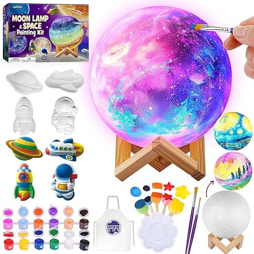 DIY Space Moon Lamp Kit – Creative Gift for Kids!