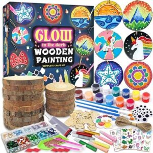 Glow in the Dark Kids Wooden Painting Kit