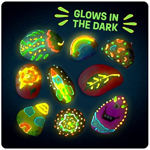Glow-in-the-Dark Rock Painting Kit for Kids Ages 6-12