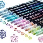 KOUSICOO Shimmer Markers Set: 12 Metallic Glitter Pens