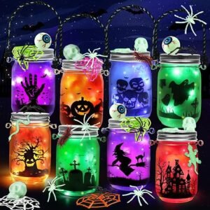 Letapapa Halloween Mason Jar Craft Kit for Kids