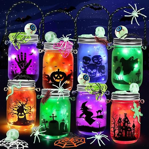 Letapapa Halloween Mason Jar Craft Kit for Kids
