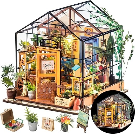 Rolife Miniature Greenhouse Kit - Perfect DIY Gift!