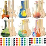 Syhood 18-Pcs DIY Kids' Wood Guitar Arts Set