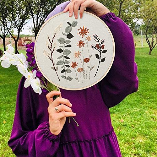 Uphome Beginner's Floral Embroidery Kit – 3 Pack