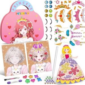 ZHOC Princess Paper Makeup Craft Kit for Creative Kids